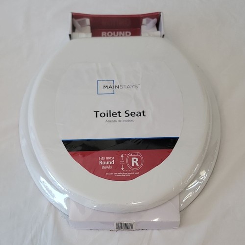 Mainstays white round toilet - round,