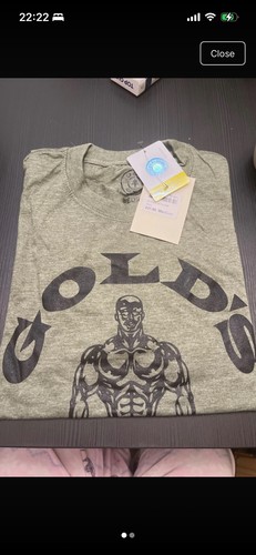 Golds gym shirt khaki green - gym,