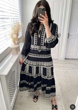 Zara Black & White Linen Blend