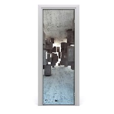 Tulup doorsticker 75x205cm decorative sticker - concrete blocks