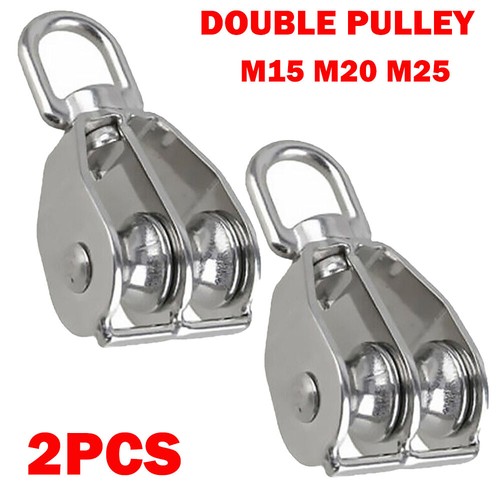 Stainless steel rope pully - 2x,