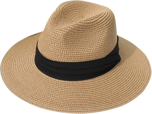 Foldable panama straw hat - foldable, wide