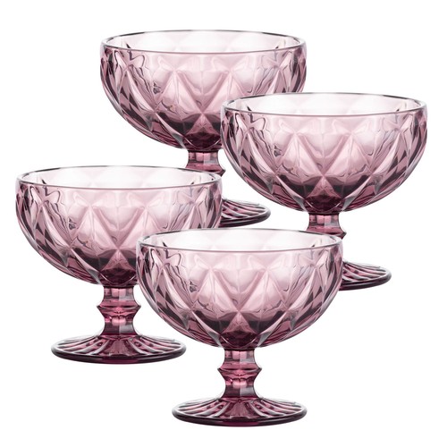 Dessert bowl amethyst glass - dessert,