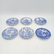 Set of 6 Boch Wedgwood Delft Plates Blue White FLT30-TT