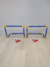 2 X CHILDRENS MINI FOOTBALL GOAL POST SET KIDS PRACTICE SOCCER GOALS