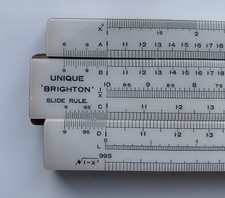 UNIQUE BRIGHTON Slide Rule Vintage Collectables Engineering Tool Used 1950-1960