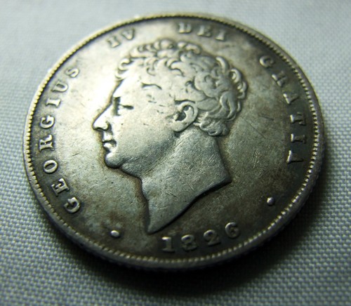 1826 george silver shilling - george,