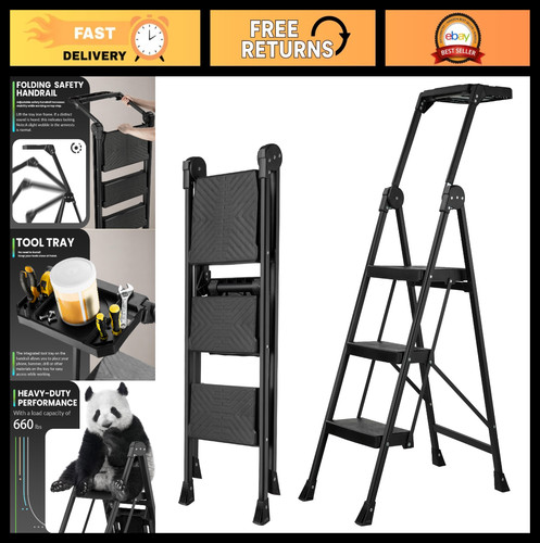 Foldable step ladder with - foldable, 3