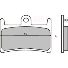 Pair Brake Pads for Yamaha