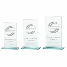 Personalised Engraved Warrior Glass Award Corporate Trophy - Add a Logo