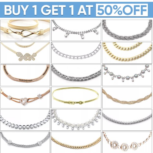Women diamante waist belt - diamante,