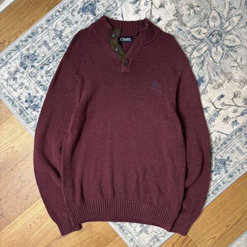 Chaps burgundy knit - chaps,