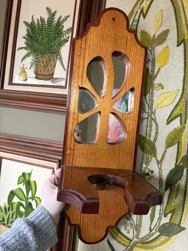 Vintage groovy wood flower - vintage,