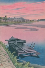 Hasui Kawase: TSUCHIZAKI AKITA, 1928, Archival Quality Art Print, Size A3.