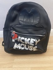 Disney Primark Mickey Mouse Black Rucksack Ears Backpack School Satchel Bag