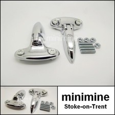 Classic Mini Boot Lid Hinge Set CHROME Inc. Fixings 8B12601 austin morris rover