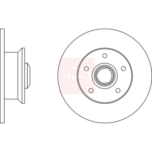 Brake discs solid for - 2x,