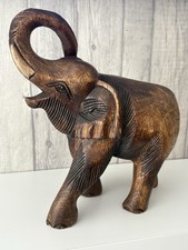 Hand carved wooden elephant - carved,