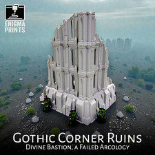 Gothic Corner Ruins - 28mm 3d