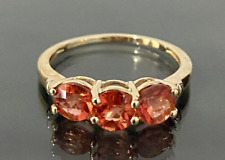 9K Yellow Gold W/ 1.30CT Andesine & Diamond Ring Size N 1/2  -  6 3/4