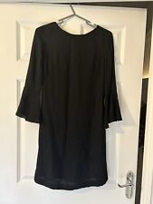 Jigsaw Black Floaty Dress Size 6 Gothic Trad Goth Witch Core 