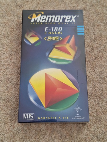 Memorex blank vhs tape e - vhs, e-180