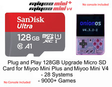 Miyoo Mini Plus & V4 Plug & Play Upgrade 128GB Micro SD Card Onion OS V4.3.1-1