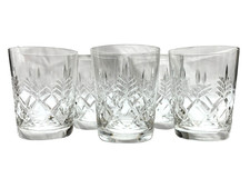 Set of 4 Webb Corbett Georgian Cut Crystal Tumblers Vintage British Glass