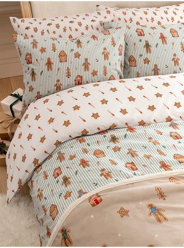 Festive gingerbread stripe - gingerbread,