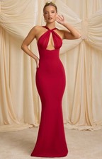 Oh Polly Womens Red Halterneck