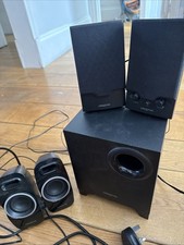 Creative A250 2.1 PC Desktop Speaker System with Sub Woofer Black Solid Bass