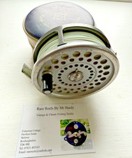 Vintage Hardy Marquis Salmon Number 1 Fly Reel with Case & Floating Spey Line