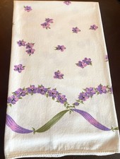 Vintage MCM Tablecloth Purple