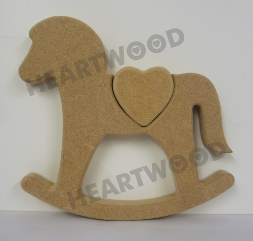 Rocking horse with heart shape - horse,