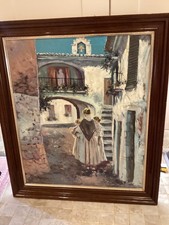 Antique oil painting a - painting, of