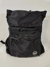 Abercrombie Fitch Nylon Ripstop Backpack Black School Bag Cinch Closure 15x13x7