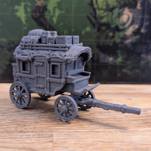 Unpainted wagon carriage - unpainted, wagon/carriage