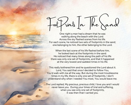 Footprints the sand - footprints,