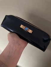 Ted Baker Navy Blue Bow Brush Make Up Bag Excellent Condition