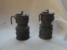 OLD PREMIER BRASS CARBIDE LAMPS LANTERNS ~ SOLD AS SEEN ~ SPARES REPAIR (2)