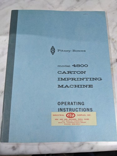 Pitney bowes model - pitney, 4800