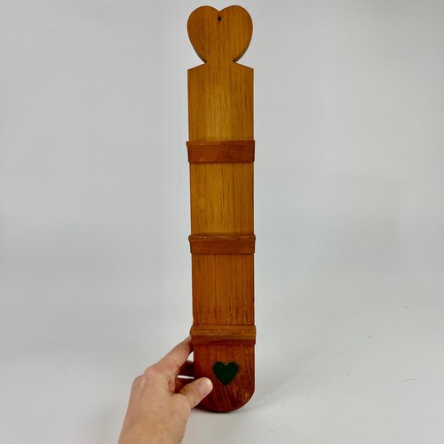 Vintage primitive wooden heart - wooden,