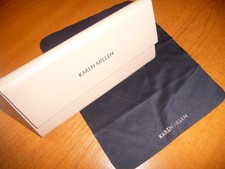 Karen Millen Brand Designer Beige Glasses or Sunglasses Case & cloth - Great