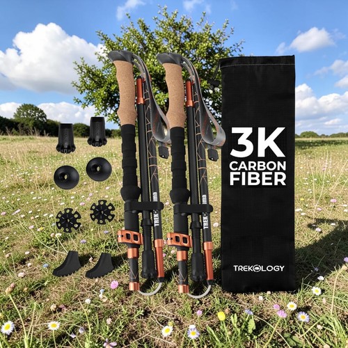 Trekking walking poles - trekking, carbon