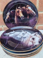 6 Collectible Horse Plates, Decorative, Various Artists, Sparkling Excel Cond