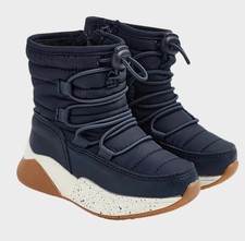 Asda George Kids Navy Toggle Fleece Lined Winter Snow Boots Size 13 BNWT