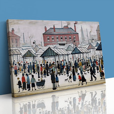 LS Lowry Market Scene Northern