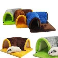 Guinea Pig Hideout Removable Mat Warm Small Animals Tunnel 2 in 1 Bed &Tunnel UK