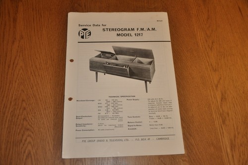 Pye model 1217 - pye, f.m.