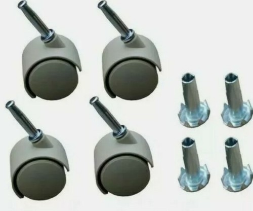 Beige twin castor wheels - 4, x